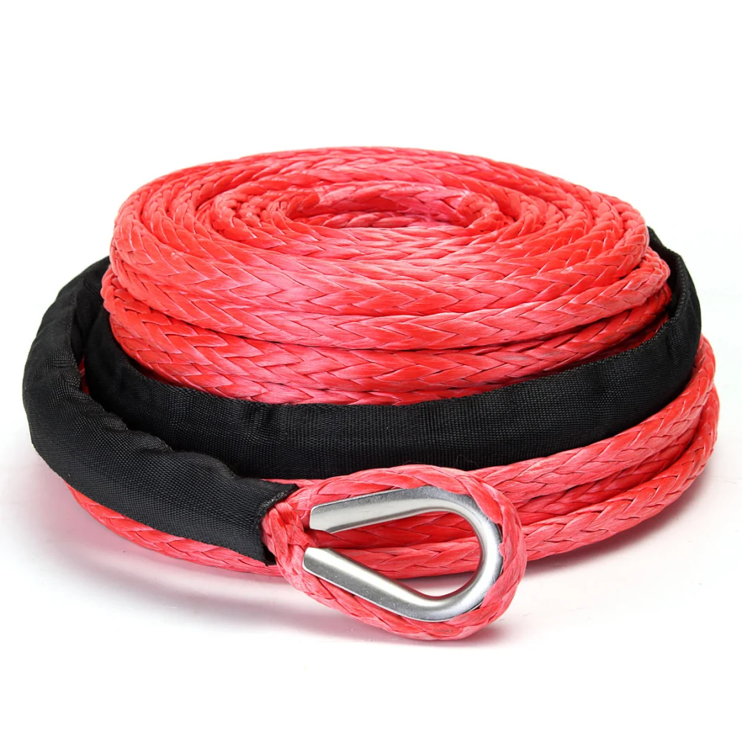Uhmpwe Winch Rope Offroad Recovery Rope 4X4 Recovery Rope Synthetic Rope