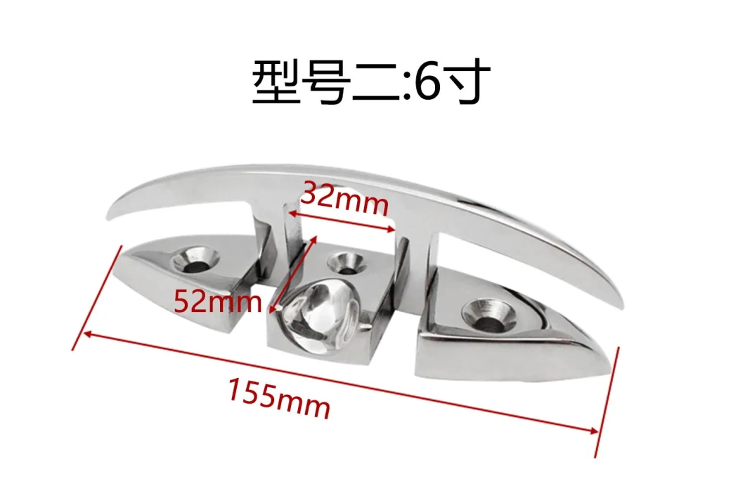 Marine Hardware Folding Boat Cleat/316 Stainless Steel Boat Bollard Cleats Inox for Boat