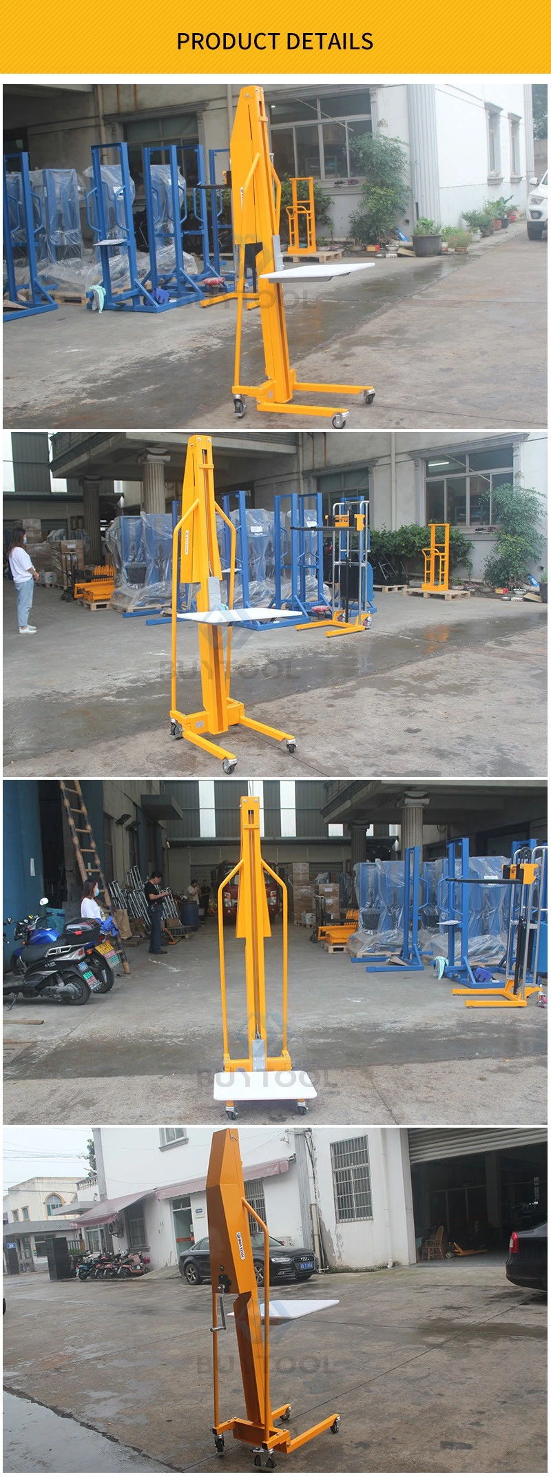 Manual Winch Type Stainless Steel Forklift Stacker