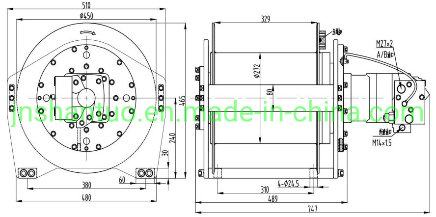 Customization Top Quality Marine 4 Ton Hydraulic Winch Anchor Winch