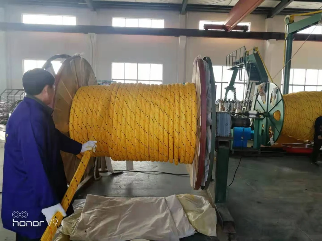 High Tensile Double Braided Synthetic UHMWPE/Hmpe Winch Rope for Mooring Offshore Boat Towing Rope