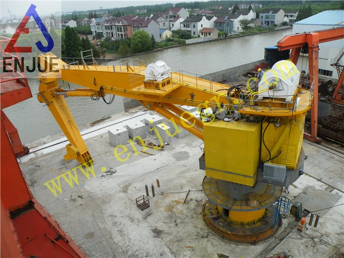 Hydraulic Offshore Pedestal Mounted Telescopic Boom Jib Deck Crane