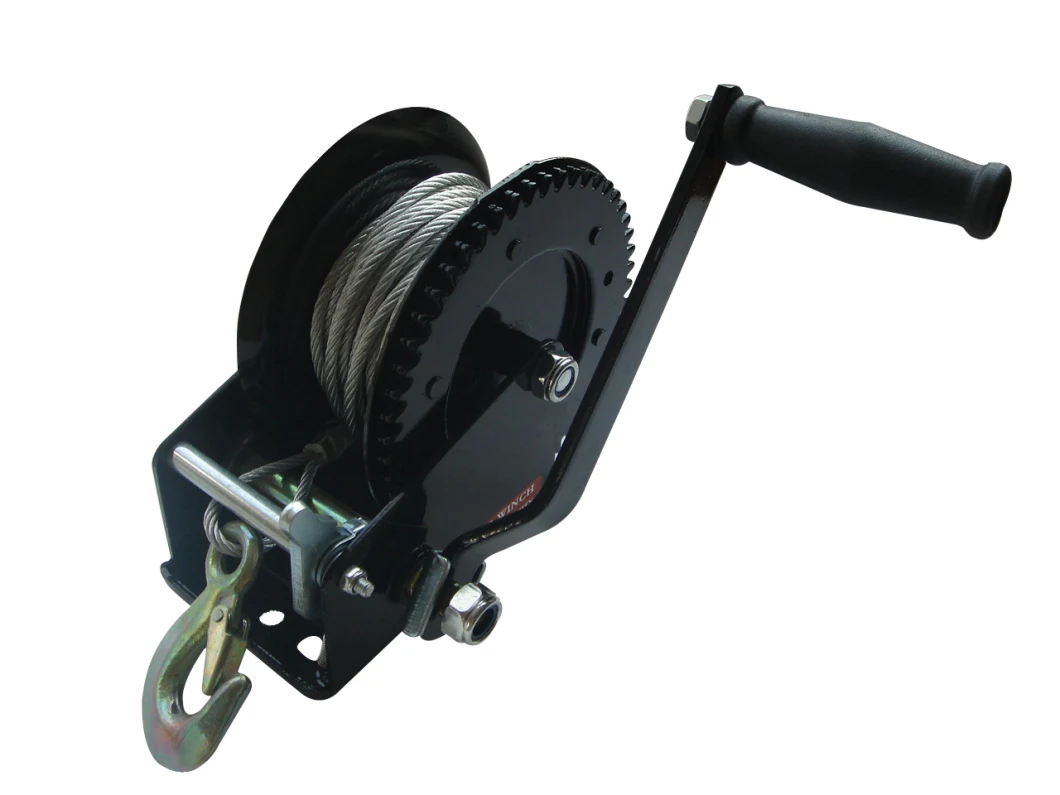High-Quality 1400lbs Mini Portable Small Boat Trailer Manual Hand Winch Cable