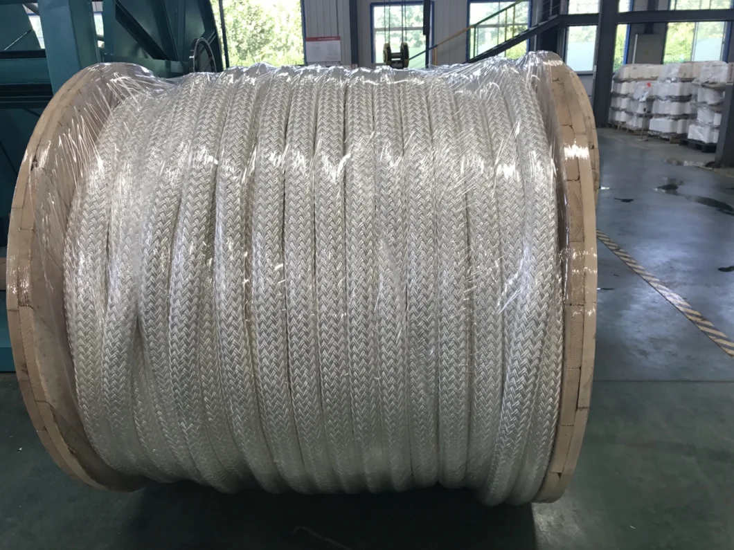 Polyester Cover 8/12 Strand Synthetic UHMWPE/Hmpe Marine Towing Rope for Mooring Offshore Winch Rope