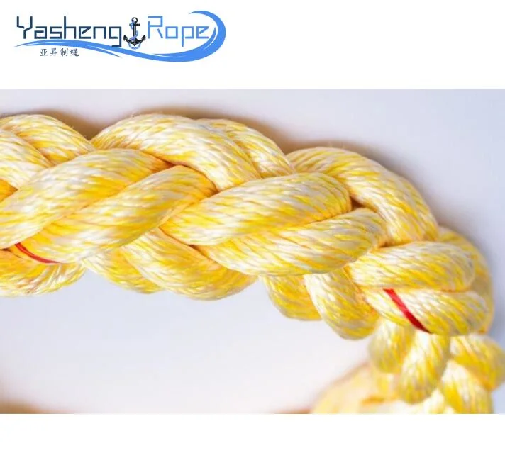 Impa Polyester Cover 12 Strand Braided Synthetic Nylon/PP/PE/UHMWPE/Hmpe Plastic Marine Winch Rope for Mooring and Offshore