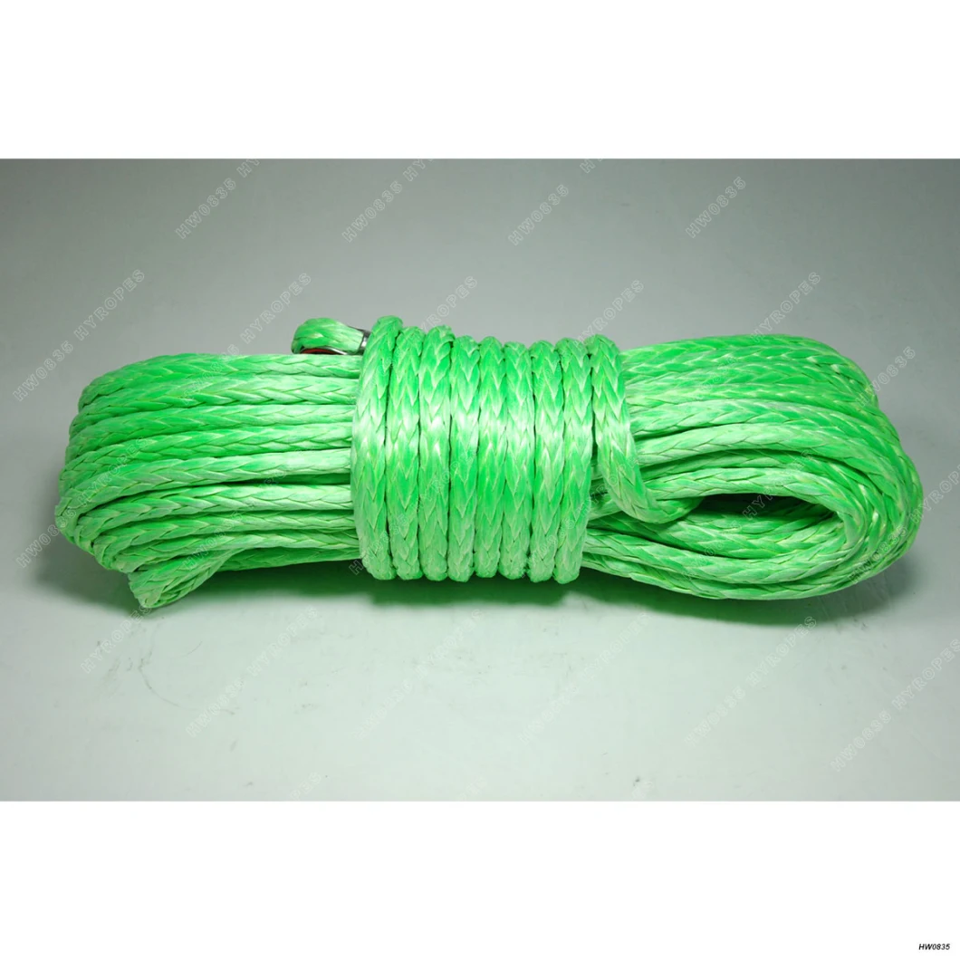 Hyropes UHMWPE for Electric Winch Rope, UHMWPE/Hmpe Synthetic Winch Tow Rope