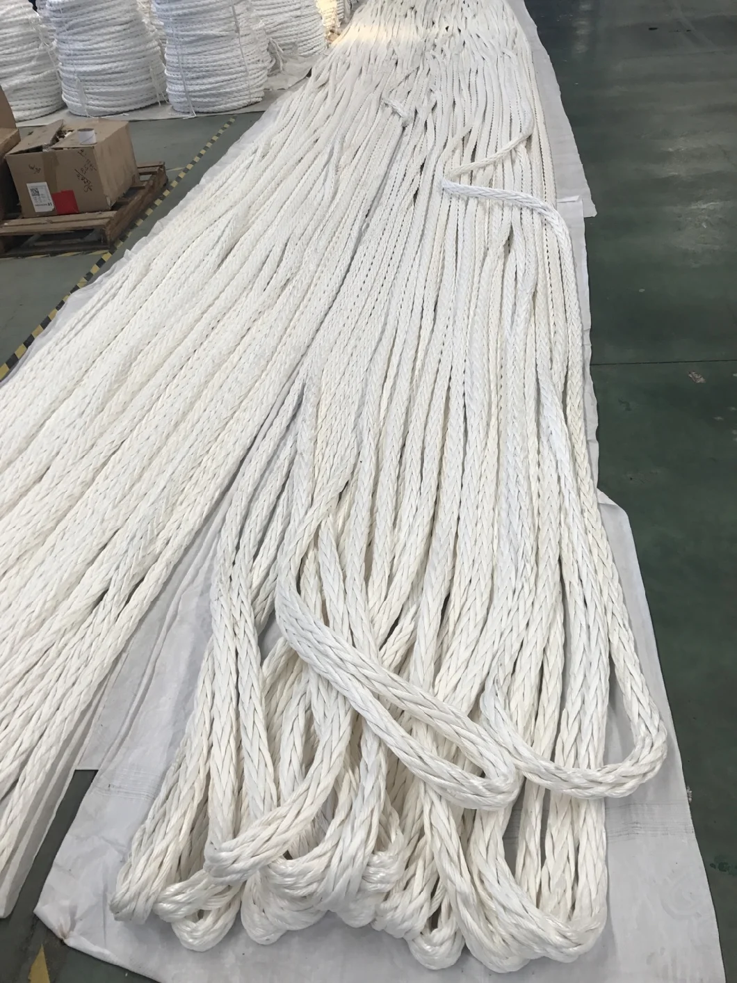 Polyester Cover 8/12 Strand Synthetic UHMWPE/Hmpe Marine Towing Rope for Mooring Offshore Winch Rope