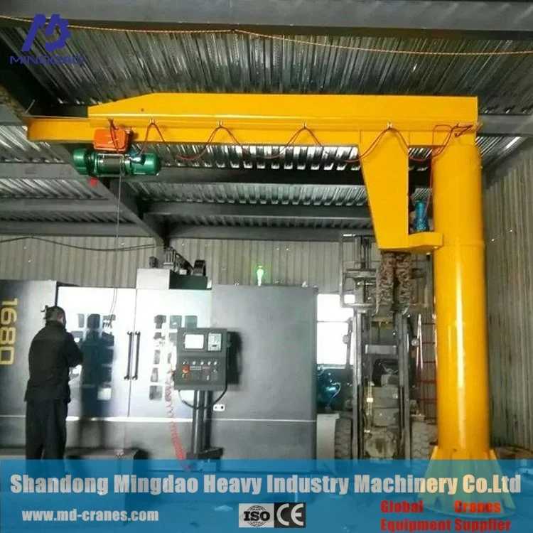 Marine Shipyard Using Floor Foot Mounted 1ton 3 Ton 5t Electric Jib Crane