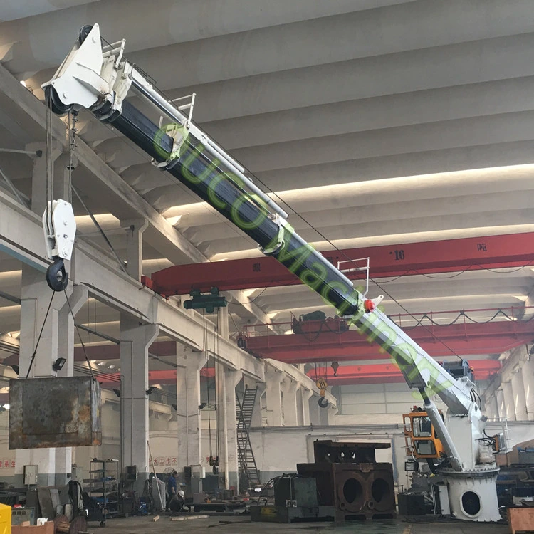 Ouco Offshore Hydraulic Pedestal Crane Customized Folding Boom Marine Crane