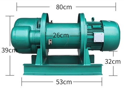 Diesel Engine Gasoline Powered Winch Electric Cable Double Drum Hoist Winch