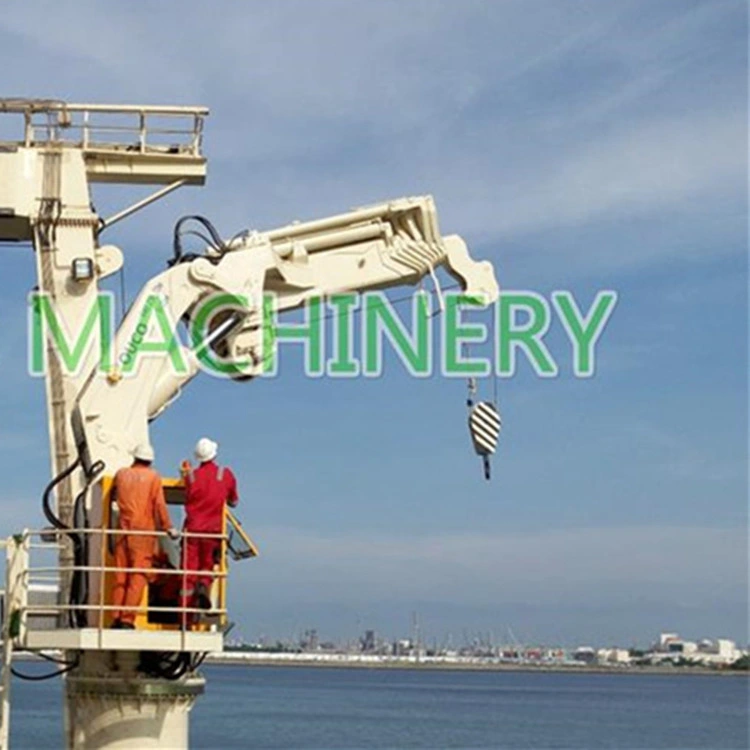 Ouco Hydraulic Provision Folding Boom Marine Pedestal Crane