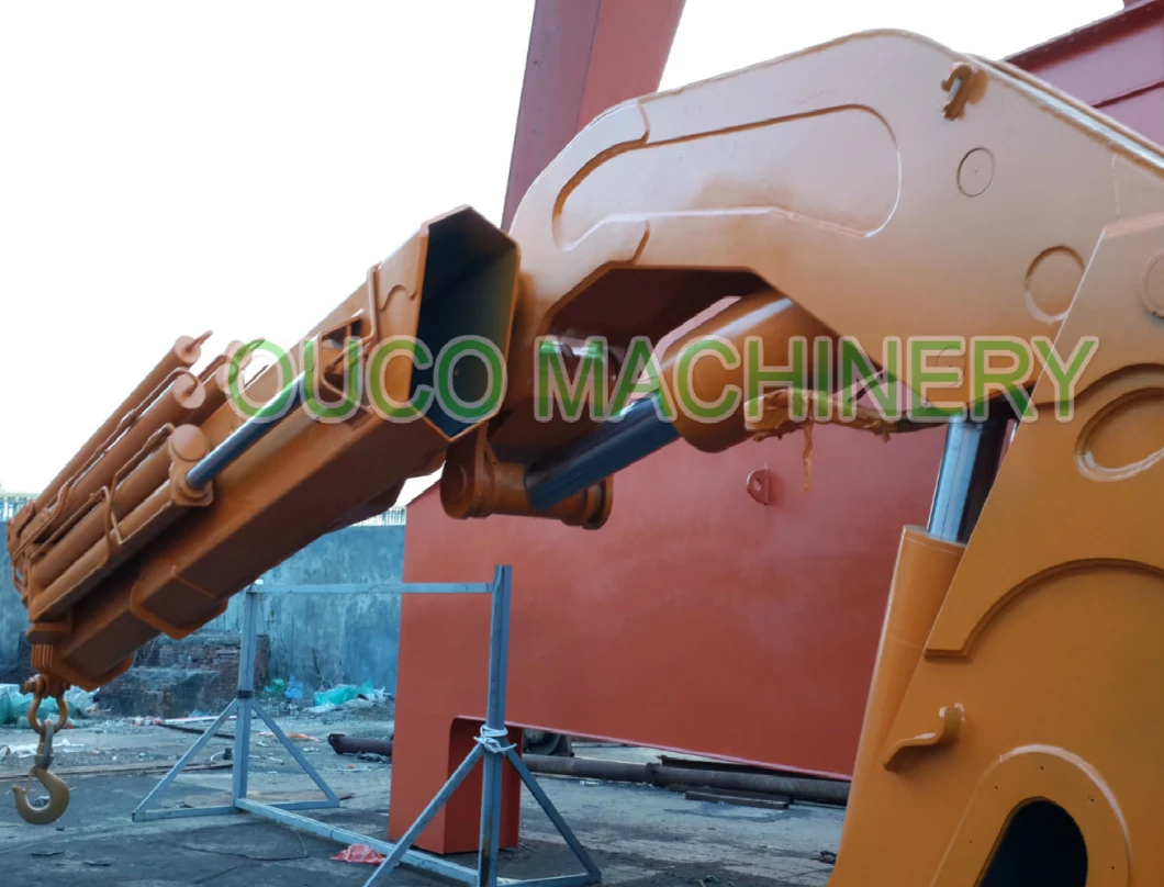 Ship Marine Folding Boom Crane with Electric Hydraulic System Small Installation Foundation