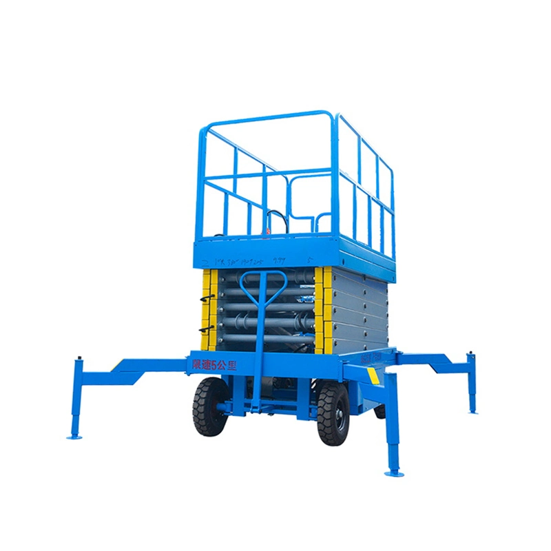 Qiyun Trailed Hydraulic Lifter Moveable Lifting Platform Scissor Lifting Table Aerial Work Man Lift Towable Electric Scissor Lift