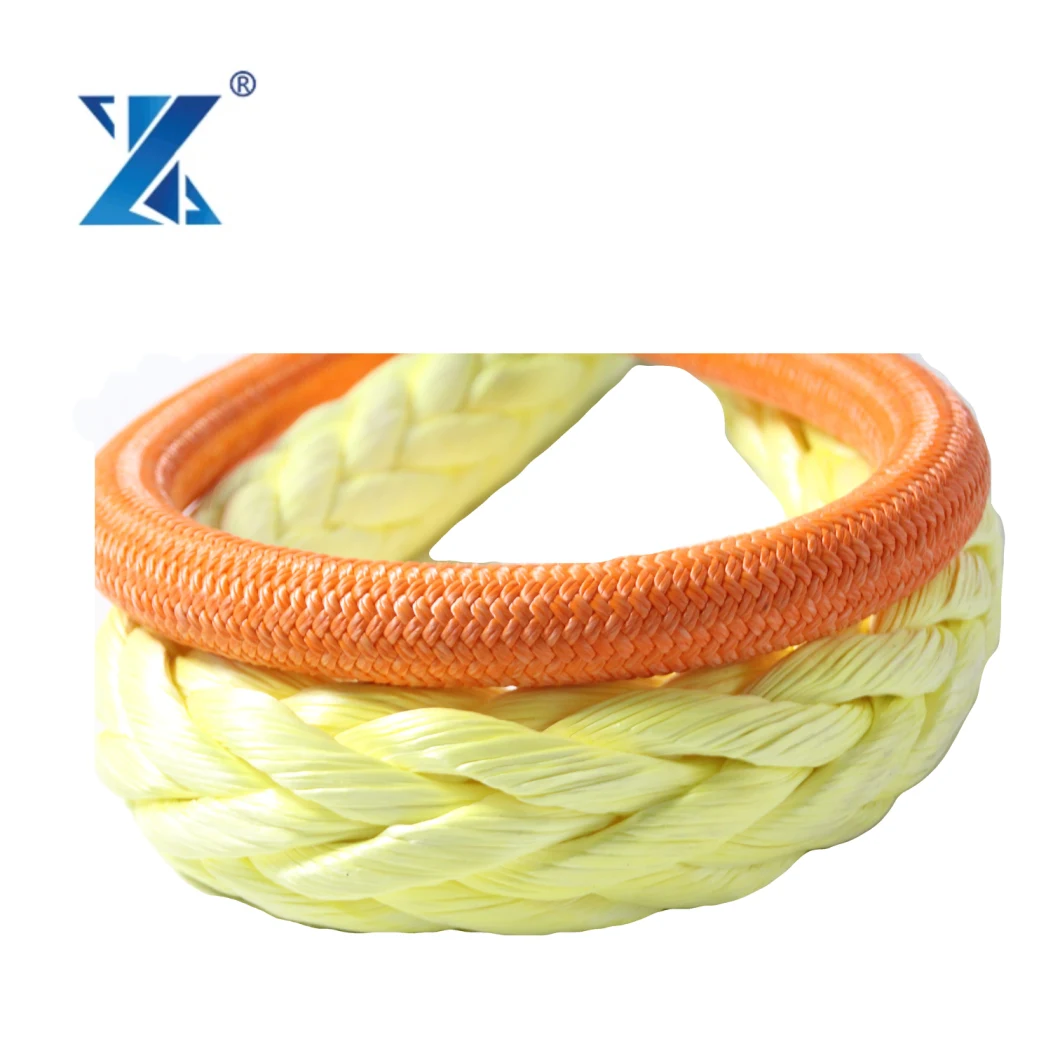 Hmpe Mooring Rope UHMWPE Fiber Rope Winch Towing Rope Braided Synthetic Marine Rope Lifting Rope Winch Line Rope