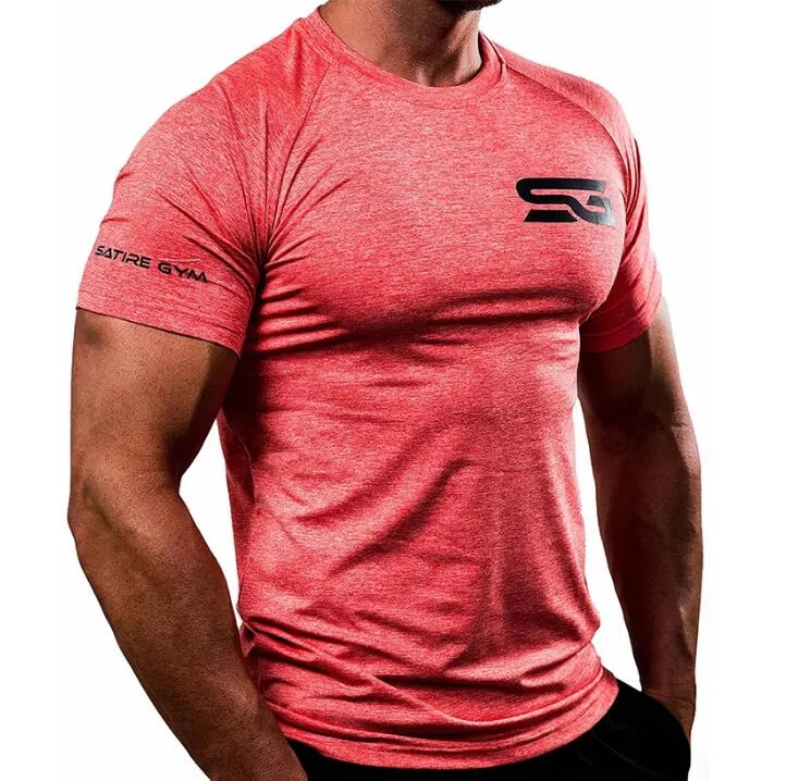 Hot Workout Custom Breathable Performance T Shirts Mens Compression Workout Gym T Shirts