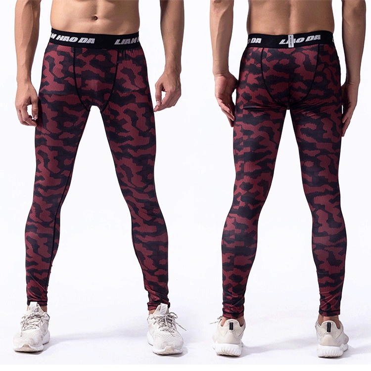 Top Quality Elastic Bodybuilding Running Workout Tight Pants Digital Sublimation Printing Compress Leggings for Men