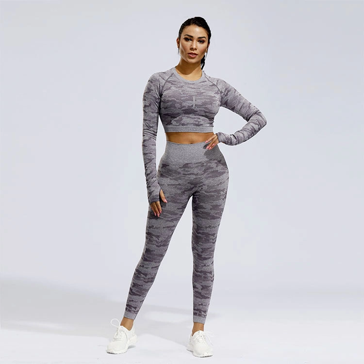 Top Newest Sports Gym Wear Women Seamless Yoga Legging and Top with Custom Logo