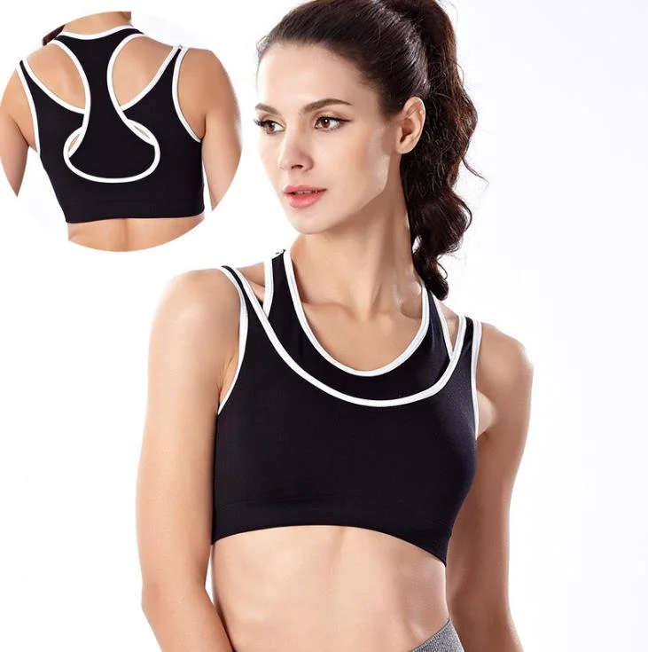 Amazon Hot Selling Women Sexy Sports Fitness Gym Bra for Comfortable Running Hiking