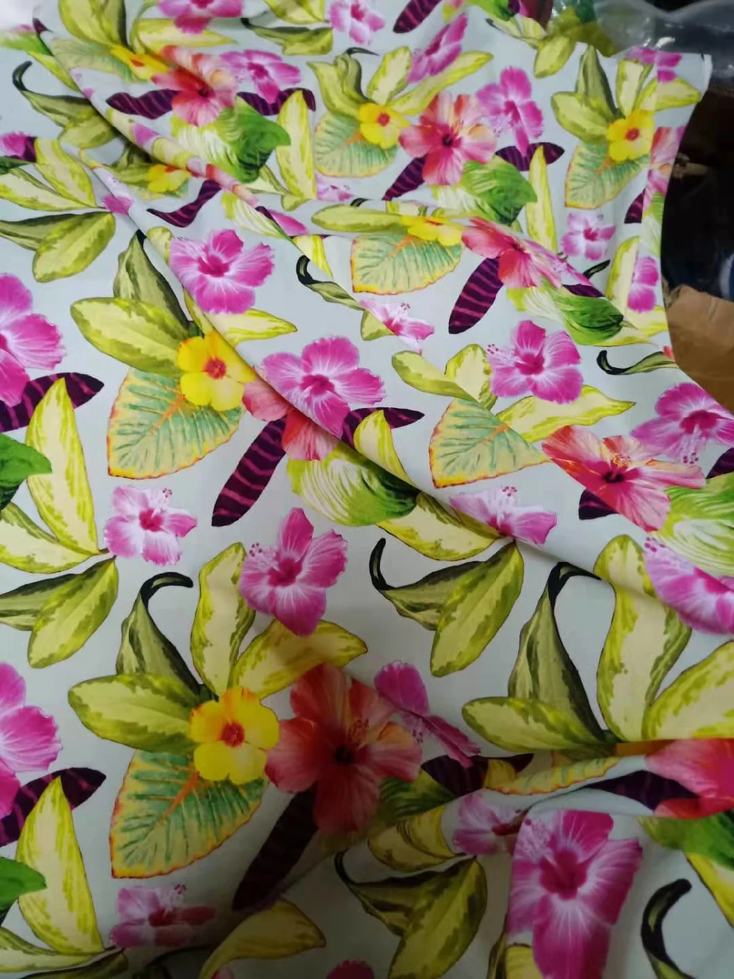 Wholesale Custom Hawalian Flower Digital Print Swimwear Stretch Lycra Spandex Fabric