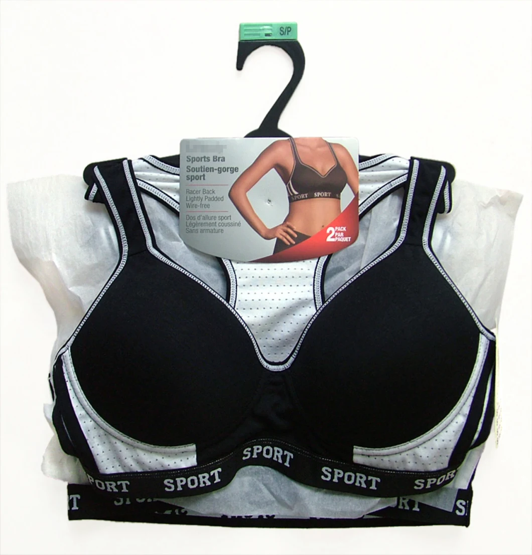 Racer Back Lightly Padded Wire Free 2 Pack Sports Bra