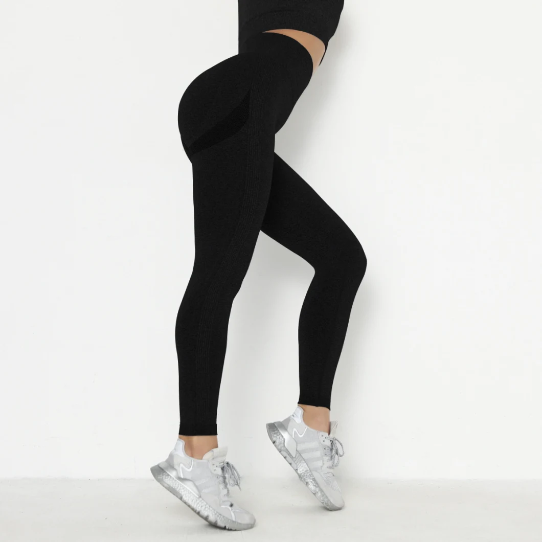 Hot Selling Solid Color Seamless Womans Leggings Yoga Fitness Seamless Tight Yoga Pants Leggings