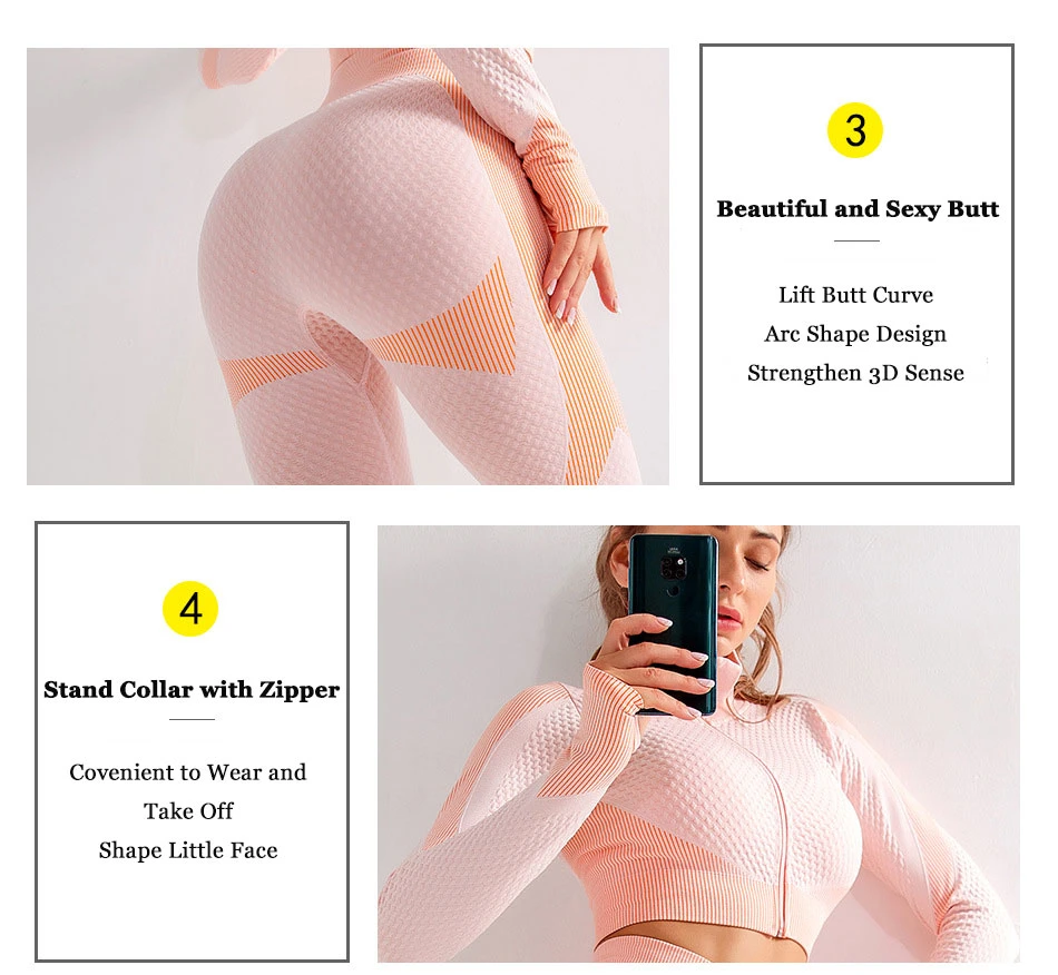 Wholesale Women Colorful Fitness Sports Pants Workout Leggings Seamless Set Yoga