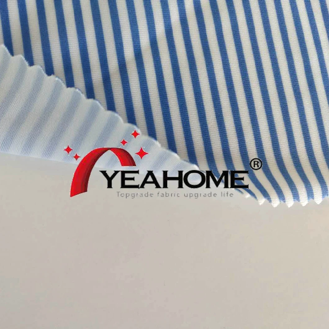Striped Design Printed 4-Way Elastic Fabric for Cover