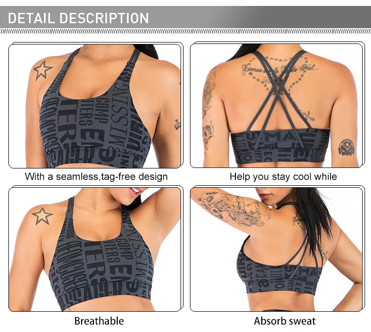 Cody Lundin Excellent Quality Breathable Sport Bra for Women Absorb Sweat Underwear