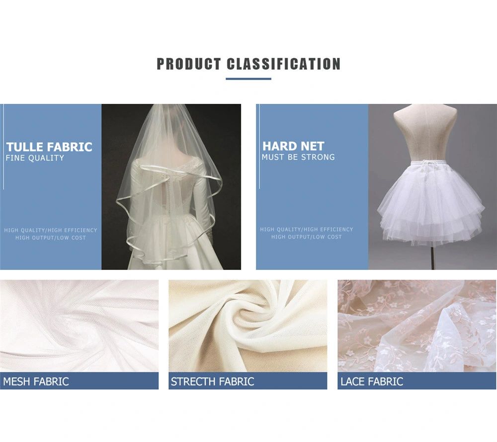 100% Nylon Plain Knit Soft Mesh Tulle Fabric for Skirts