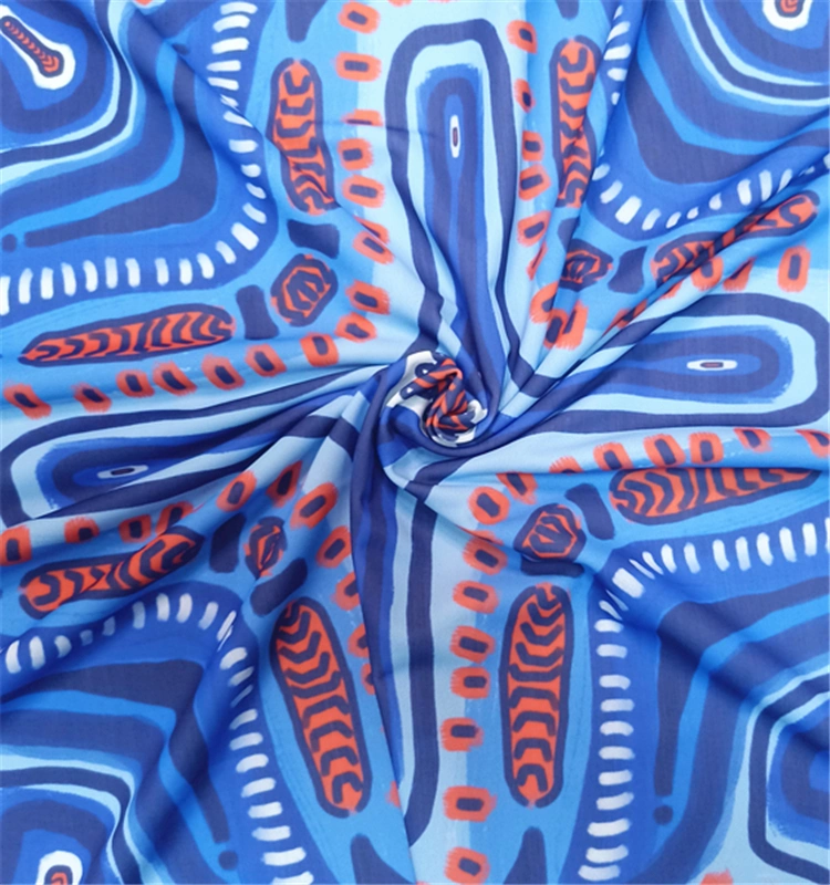 Custom Printed Design Knit Swimwear Nylon Lycra Fabric