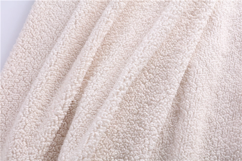 Spot Rice Fleece Fabric Rice Odell French Ribbed Polyester-Cotton Stretch Knitted Fabric 220g Odell Surface