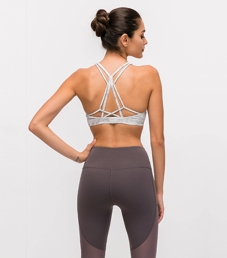 2020 New Design Seamed Sports Bra Workout Gym Wear Sexy Fitness Yoga Wear