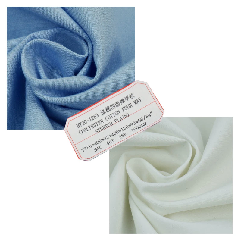 Factory Whloesale Polyester Cotton Fabric Four Way Stretch Fabric for Shirting/Uniform/Nurse/Garment Fabric