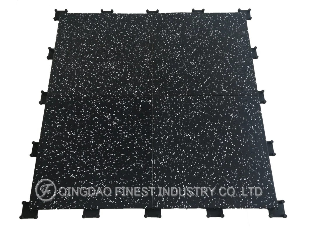 Best Quality Crossfit Compound Premium Gym Rubber Flooring with Clips Rubber Tile Rubber Mat