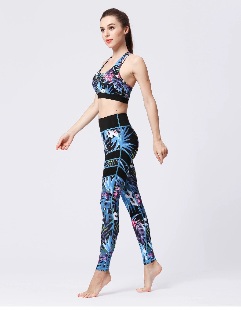 Sublimation Women Fitness & Yoga Wear Sports Bra Yoga Pants Seamless Legging Yoga Sets