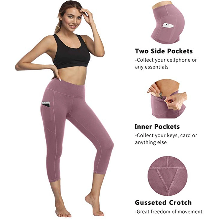 Workout Clothing Stretch High Waist Workout Pants Women with Pockets