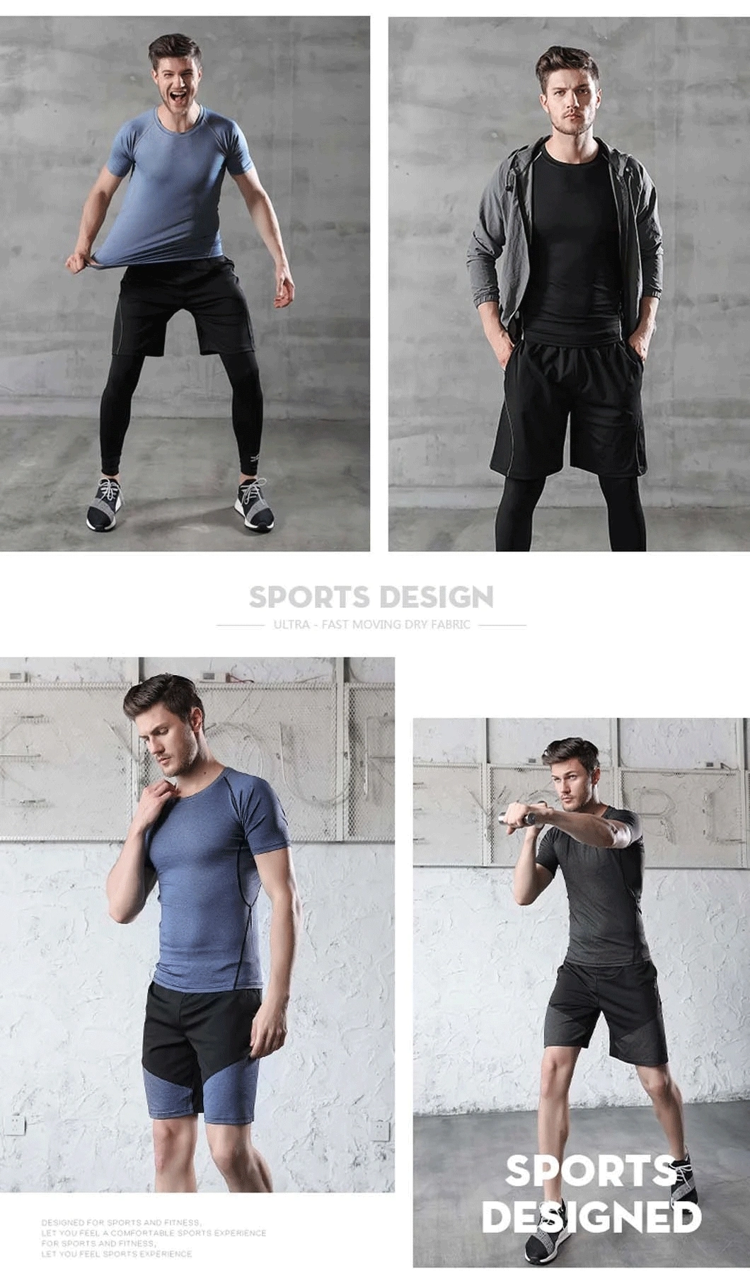 Men Yoga Wear Fitness Sport Clothing 5 Pieces Yoga Gym Sports Wear Wholesale