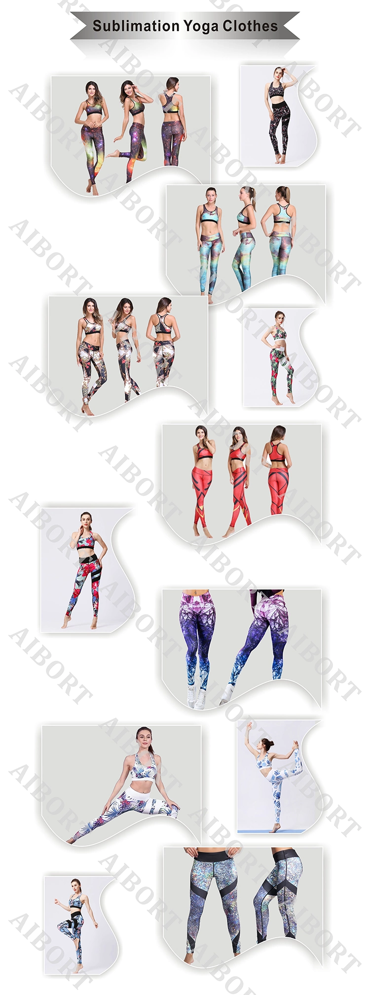 Aibort Women Workout Clothing Tie Dye Fitness Seamless Yoga Set