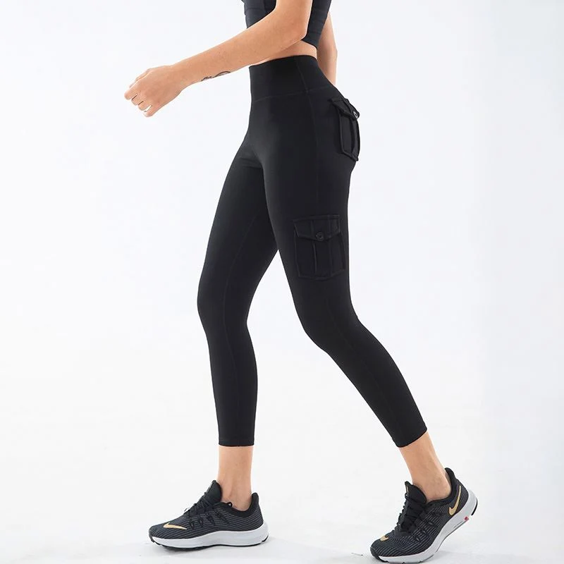 Stylish Gym Wear Workout Yoga Leggings with Pockets for Women