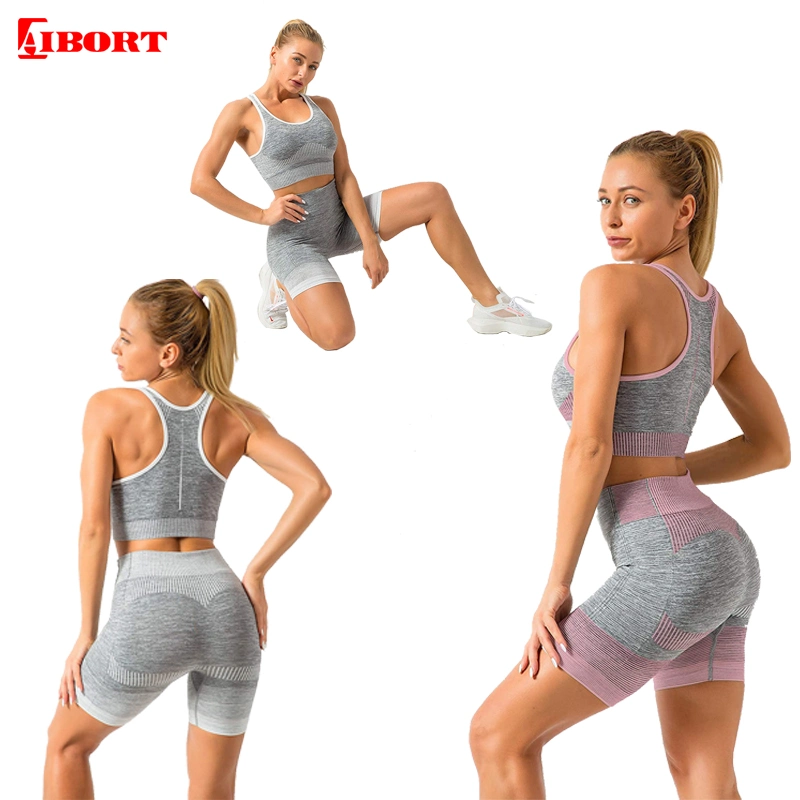 Aibort Workout Clothing Set Seamless Leggings Yoga Sets Fitness