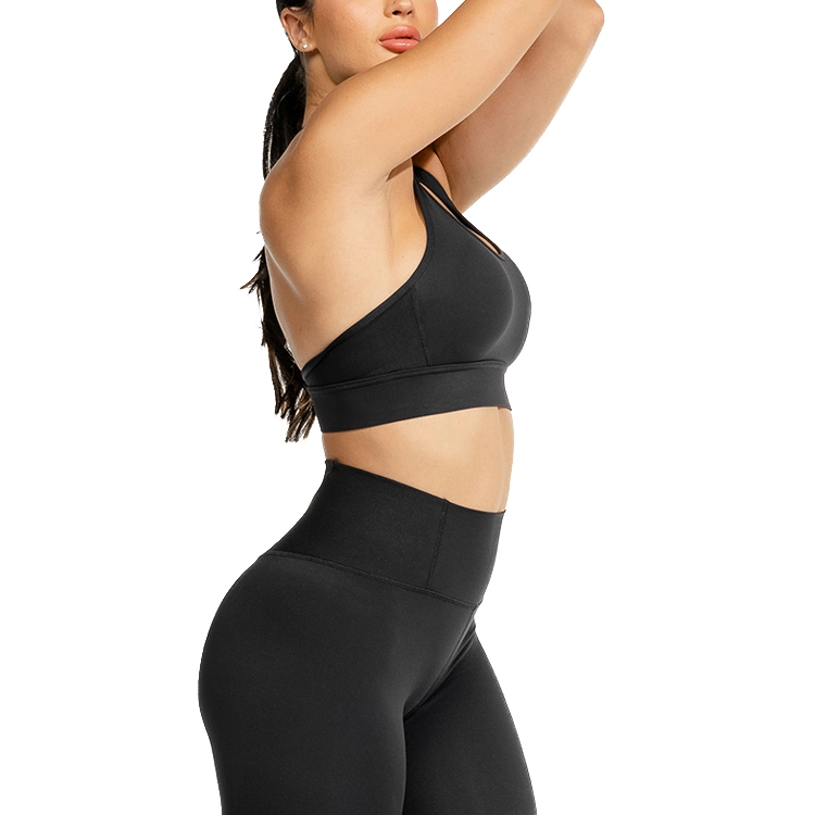 Custom Nylon Spandex Fabric Breathable Women Fitness Yoga Tracksuit