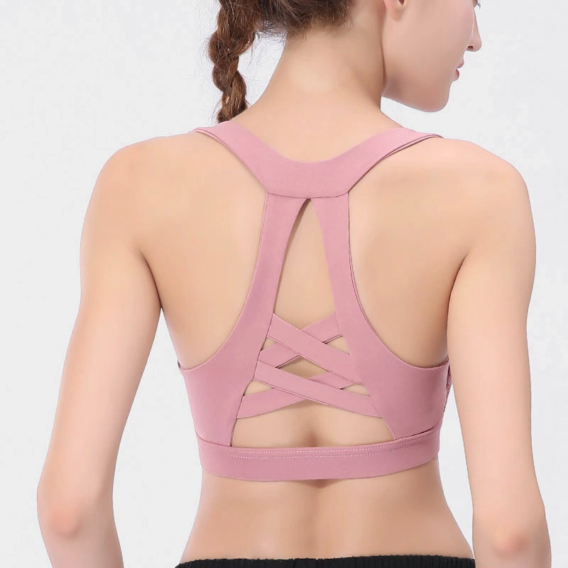 Custom Logo Fitness Sweat Breathable Running Dance Flexible Underwear Sport Yoga Bra