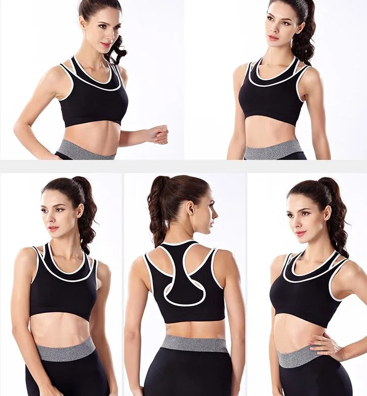 Custom Padded Seamless High Impact Support Gym Workout Fitness Activewear Racerback Yoga Sports Bra