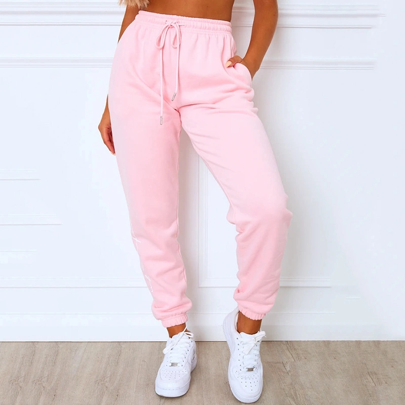 Slanna Women Plus Size High Waist Streetwear Casual Loose Wide Leg Joggers Sweatpants