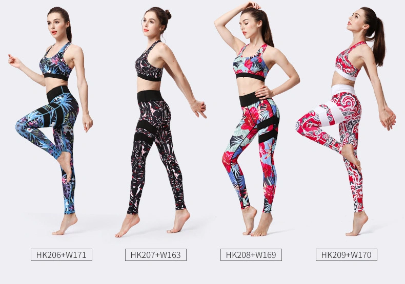 Sublimation Women Fitness & Yoga Wear Sports Bra Yoga Pants Seamless Legging Yoga Sets