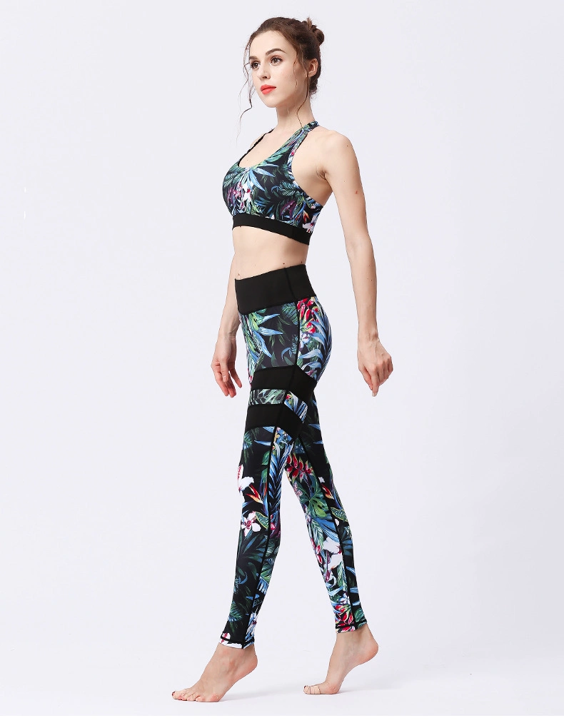 Sublimation Women Fitness & Yoga Wear Sports Bra Yoga Pants Seamless Legging Yoga Sets