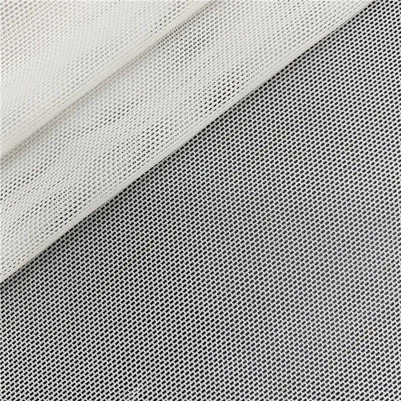 Super Soft White Stretch Nylon and Spandex Power Mesh Fabric
