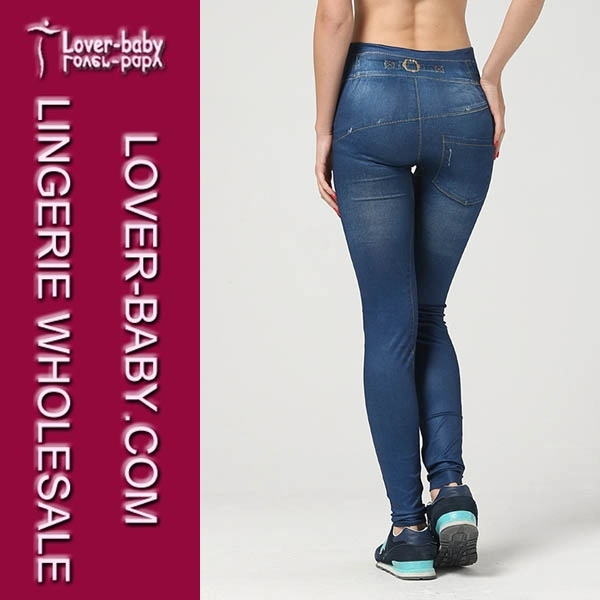 Fashion Jeans Look Leggings 2016 Seamless Women Leggings L97038