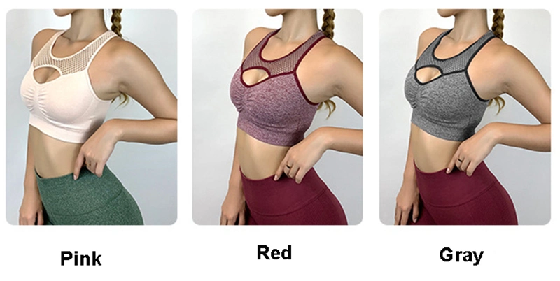 Breathable Yoga Bra Shockproof Women Sports Top Stretch Exercise Yoga Wear