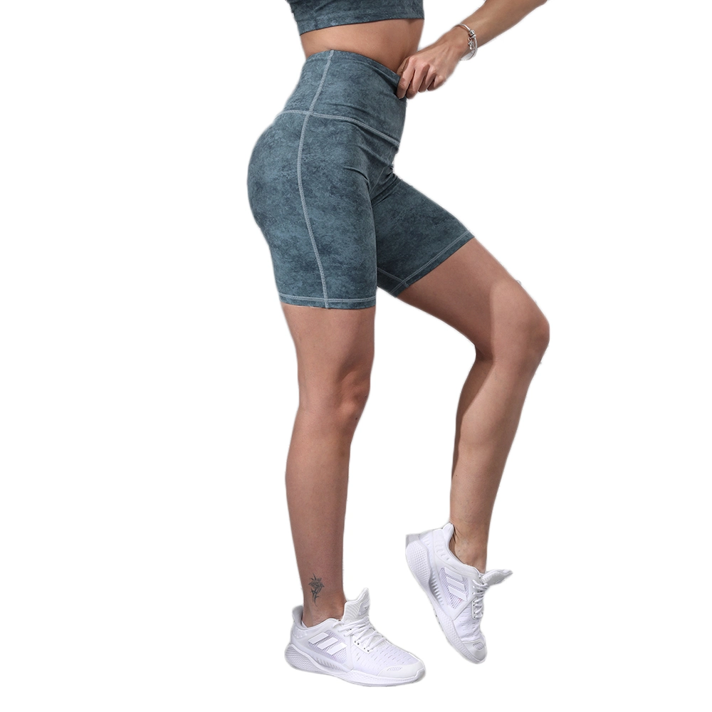 Custom Print Tummy Control Workout Tight Seamless High Waisted Ladies Yoga Shorts